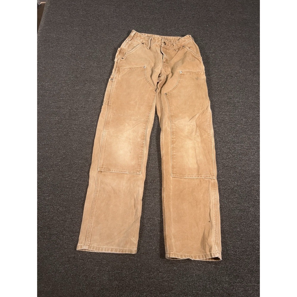 Vintage Carhartt Double Knee Pants Women's 2x32 (Fits 26x32) Beige WB136-211 USA